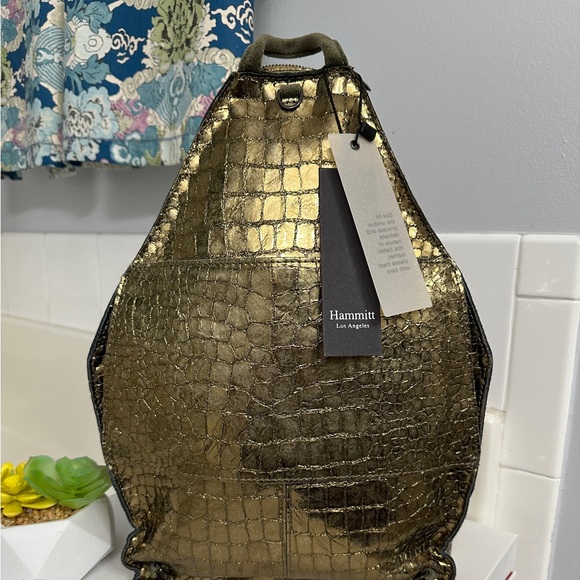 🦄RARE NWT Hammitt Bob in Eucalyptus Nile Convertible Backpack🦄 - Picture 5 of 11